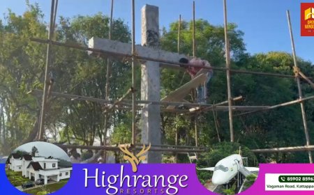 പ​രു​ന്തും​പാ​റ​യി​ലെ കൈ​യേ​റ്റ ഭൂ​മി​യിൽ നിർമ്മിച്ച കുരിശ് റവന്യൂ സംഘം പൊളിച്ച് നീക്കുന്നു