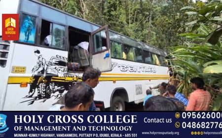 ബൈസണ്‍വാലി കോമാളിക്കുടിക്ക് സമീപം ടൂറിസ്റ്റ് ബസ് മറിഞ്ഞ് അപകടം
