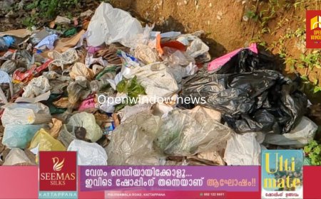 കട്ടപ്പന വള്ളക്കടവ്  കരിമ്പാനിപ്പടി റോഡിൽ മാലിന്യനിക്ഷേപം വ്യാപകമാകുന്നു എന്ന് പരാതി