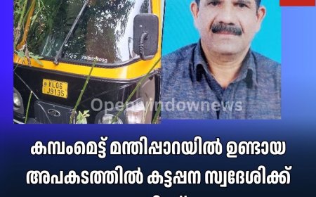 കമ്പംമെട്ട് മന്തിപ്പാറയിൽ ഉണ്ടായ അപകടത്തിൽ കട്ടപ്പന സ്വദേശിക്ക് പരിക്ക്