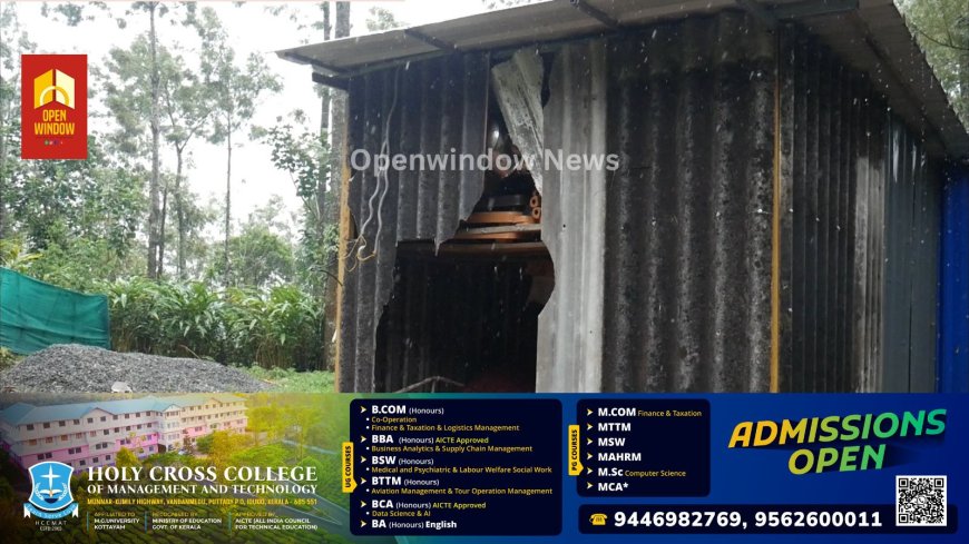 ശക്തമായ കാറ്റും മഴയ്ക്കുമൊപ്പം കാട്ടാന ഭീതിയിലുമാണ് ചിന്നക്കനാല്‍ സിങ്കുകണ്ടത്തെ നാട്ടുകാര്‍