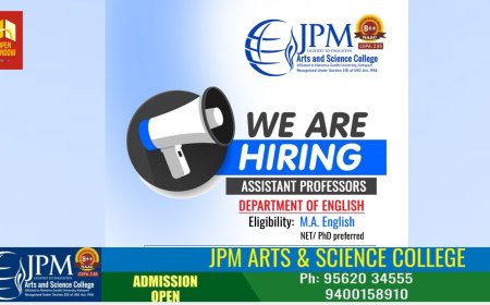 ജെപിഎം  കോളേജിൽ ജോലി ഒഴിവ്