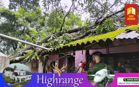 ശക്തമായ കാറ്റിലും മഴയിലും
ഇടുക്കി കൊന്നത്തടി പഞ്ചായത്തിലെ
കരിമല ഇല്ലിസിറ്റിയിൽ
വീടിനു മീതെ മരം വീണു