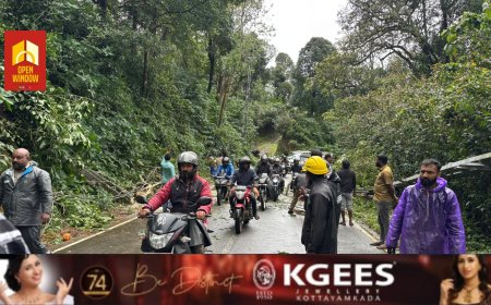 പുളിയന്മല വണ്ടൻമേട് റോഡിൽ മരം കടപുഴകി വീണ്  
ഒരു മണിക്കൂറോളം ഗതാഗത തടസ്സം;   ഫയർഫോഴ്സ് എത്തി മരം മുറിച്ചുമാറ്റി ഗതാഗതം പുനസ്ഥാപിച്ചു