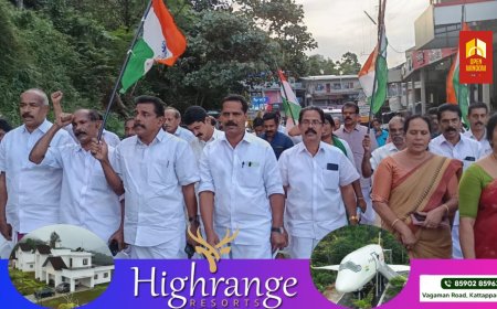 കർഷക കോൺഗ്രസ് ഇടുക്കി നിയോജക മണ്ഡലം കമ്മറ്റിയുടെ ആഭിമുഖ്യത്തിൽ മുരിക്കാശ്ശേരിയിൽ പ്രതിഷേധ മാർച്ച് നടത്തി