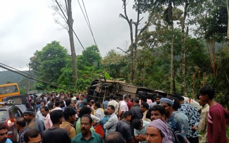 ഉടുമ്പഞ്ചോലയിൽ ടൂറിസ്റ്റ് മിനി ബസ് മറിഞ്ഞു അപകടം