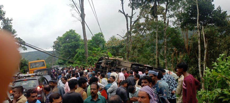 ഉടുമ്പഞ്ചോലയിൽ ടൂറിസ്റ്റ് മിനി ബസ് മറിഞ്ഞു അപകടം