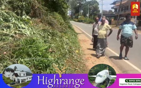 അടിമാലി കുമളി ദേശീയപാതയിൽ  വെള്ളയാംകുടി സ്കൂൾ ജംഗ്ഷന് സമീപം അപകടകെണി