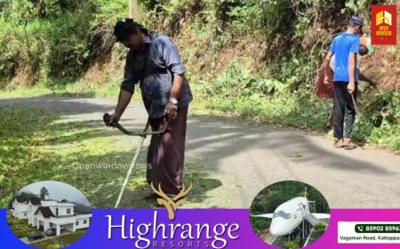 ഉപ്പുതോട് ചാലിസിറ്റി   വെട്ടിക്കാമറ്റം റോഡിൻറെ കിളിയാർ കണ്ടം മുതൽ പുളിഞ്ചോട് വരെയുള്ള ഭാഗം ഉപ്പുതോട്ടിലെ സന്നദ്ധ സംഘടനകളുടെ നേതൃത്വത്തിൽ കാടുകൾ വെട്ടിത്തെളിച്ച്  വൃത്തിയാക്കി