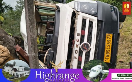 വാഗമണ്ണിൽ ട്രാവലർ മറിഞ്ഞ് അപകടം