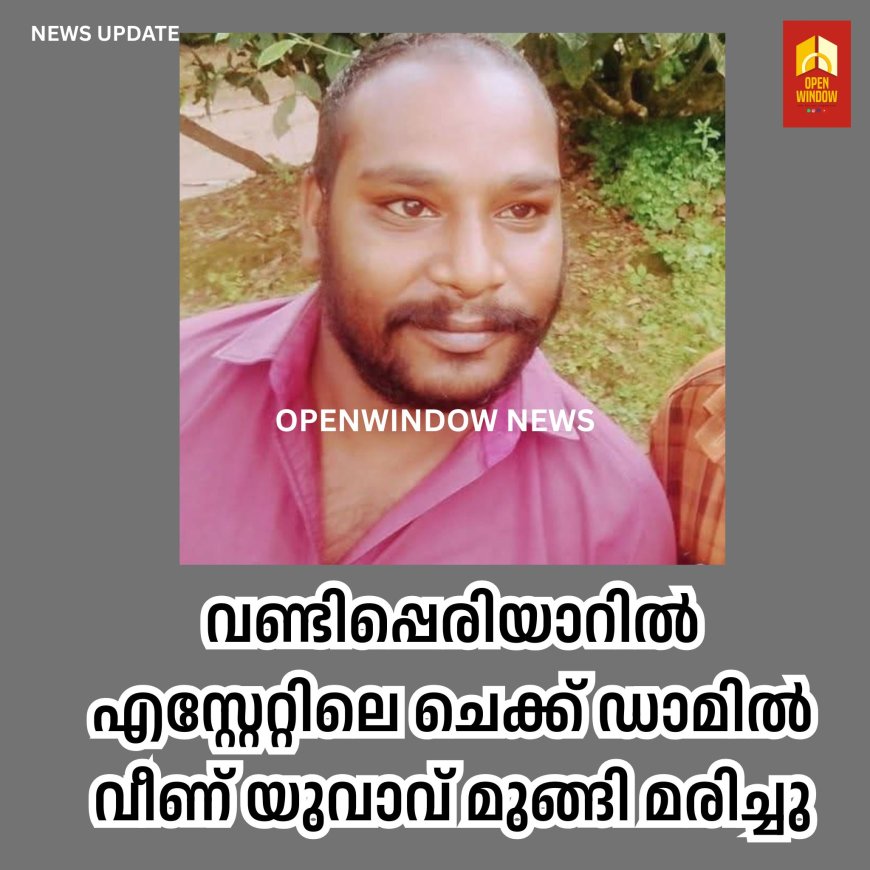 വണ്ടിപ്പെരിയാറില്‍ എസ്റ്റേറ്റിലെ ചെക്ക് ഡാമില്‍ വീണ് യുവാവ് മുങ്ങി മരിച്ചു