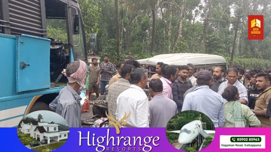 അണക്കരക്ക് സമീപം കടശ്ശിക്കടവിൽ 
ബസും ജീപ്പും കൂട്ടിയിടിച്ചപകടം