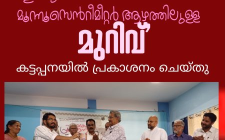 ജോസഫ് മണക്കാട്ടിൻ്റെ ആദ്യ കവിതാസമാഹാരം 'ഇടതുനെഞ്ചിൽ മൂന്നൂസെൻറീമീറ്റർ ആഴത്തിലുള്ള മുറിവ്' കട്ടപ്പനയിൽ പ്രകാശനം ചെയ്തു.