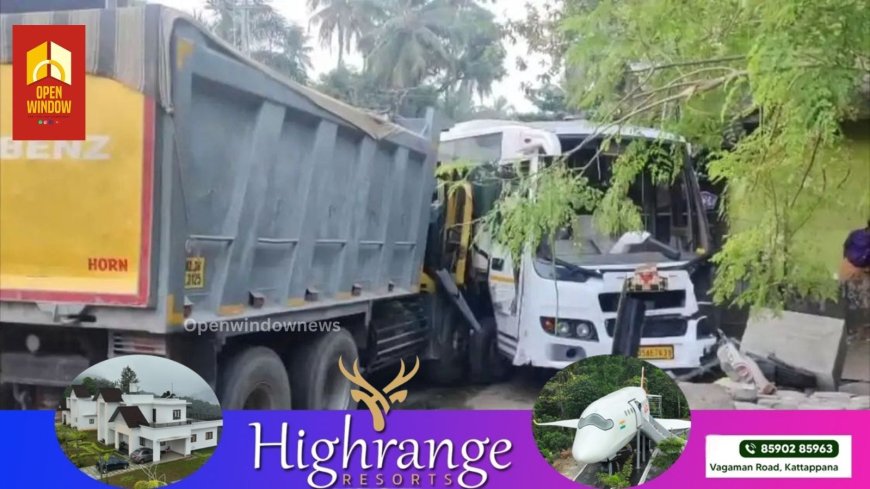 ഗുരുവായൂരില്‍ ലോറിയും മിനി ബസും കൂട്ടിയിടിച്ച്‌ അപകടം; ശബരിമലയ്ക്ക് പോയ 7 അയ്യപ്പ ഭക്തര്‍ക്ക് പരിക്കേറ്റു