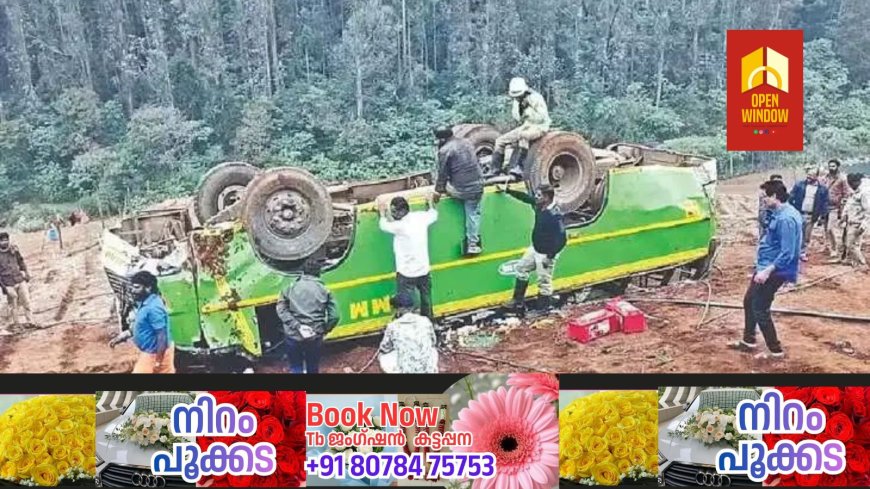 ഊട്ടിയില്‍ സ്വകാര്യ ബസ് നൂറ് അടി താഴ്ച്ചയിലേക്ക് മറിഞ്ഞ് അപകടം ; 36 പേര്‍ക്ക് പരുക്കേറ്റു