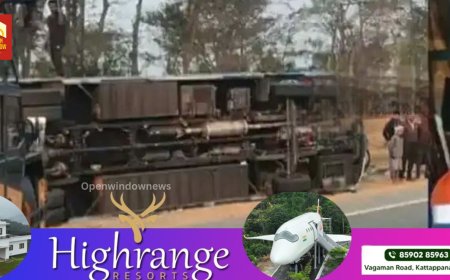 ശ്രീകൃഷ്ണ കോളേജില്‍ നിന്ന് പഠനയാത്രയ്ക്ക് തിരിച്ച ബസ് ഹംപിയില്‍ തലകീഴായി മറിഞ്ഞു; അധ്യാപികയ്ക്കും മൂന്ന് വിദ്യാര്‍ത്ഥികള്‍ക്കും പരിക്ക്