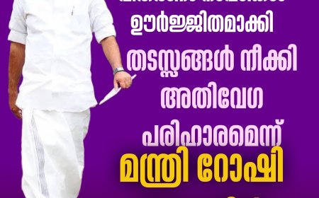 ഇടുക്കിയിലെ പട്ടയ വിതരണം നടപടികള്‍ ഊര്‍ജ്ജിതമാക്കി; 
തടസ്സങ്ങള്‍ നീക്കി അതിവേഗ പരിഹാരമെന്ന് മന്ത്രി റോഷി