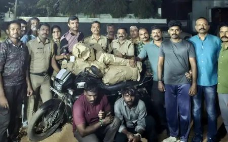 ഇലക്ഷൻ സ്പെഷ്യല്‍ ഡ്രൈവിന്‍റെ ഭാഗമായി നടത്തിയ പരിശോധനയില്‍ ബൈക്കില്‍ കടത്തുകയായിരുന്ന 20 കിലോ കഞ്ചാവ് എക്സൈസ് സംഘം പിടികൂടി.