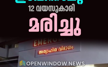 തൊടുപുഴ ഉറവപ്പാറയിൽ ഇടിമിന്നലേറ്റ് 12 വയസുകാരിയായ പെൺകുട്ടി മരിച്ചു