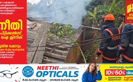 കട്ടപ്പന മുളകരമേട്ടിൽ വീടിന് തീപിടിച്ചു.മുളകരമേട് ശാന്തി ഭവനിൽ അയ്യപ്പൻറെ വീടിനാണ് തീ പിടിച്ചത്.
