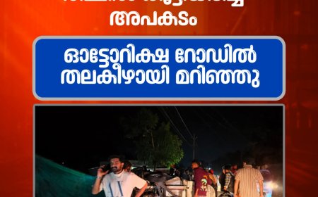 കട്ടപ്പന ബീവറേജ് ഔട്ട് ലെറ്റിന് സമീപം ഓട്ടോറിക്ഷയും കാറും തമ്മിൽ കൂട്ടിയിടിച്ച് അപകടം. ഓട്ടോറിക്ഷ റോഡിൽ തലകീഴായി മറിഞ്ഞു.