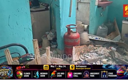 ഉപ്പുതറയിൽ വീടിനുള്ളിൽ സ്ഫോടനം. ഉപ്പുതറ ഫാത്തിമ ഗോൾഡ് കവറിംഗ് ഉടമ പക്കാവീട്ടിൽ എം അൻസാരിക്ക് പരുക്ക്