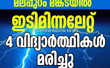 മലപ്പുറം മങ്കടയിൽ ഇടിമിന്നലേറ്റ് 4 വിദ്യാർത്ഥികൾ മരിച്ചു ; അപകടം വ്യൂപോയന്റ് കാണാനെത്തിയപ്പോൾ