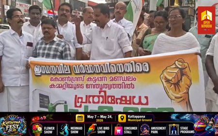 ഇന്ധനവില വർധനക്കെതിരെ കോൺഗ്രസ്‌ കട്ടപ്പന മണ്ഡലം കമ്മറ്റിയുടെ നേതൃത്വത്തിൽ പ്രതിഷേധ പ്രകടനവും പ്രതിഷേധ യോഗവും നടത്തി. രാജീവ്‌ ഭവനിൽ നിന്നും ആരംഭിച്ച പ്രകടനം നഗരംചുറ്റി ഗാന്ധി സ്‌ക്വയറിൽ സമാപിച്ചു.