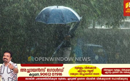 മഴ കനക്കുന്നു: 8 ജില്ലകളിൽ ഇന്ന് യെലോ അലർട്ട്, ശക്തമായ കാറ്റിനും സാധ്യത