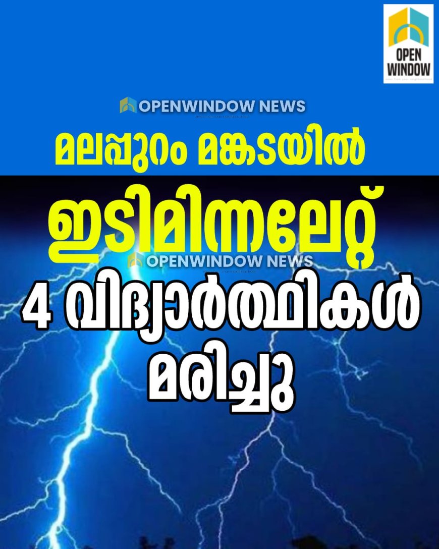 മലപ്പുറം മങ്കടയിൽ ഇടിമിന്നലേറ്റ് 4 വിദ്യാർത്ഥികൾ മരിച്ചു ; അപകടം വ്യൂപോയന്റ് കാണാനെത്തിയപ്പോൾ