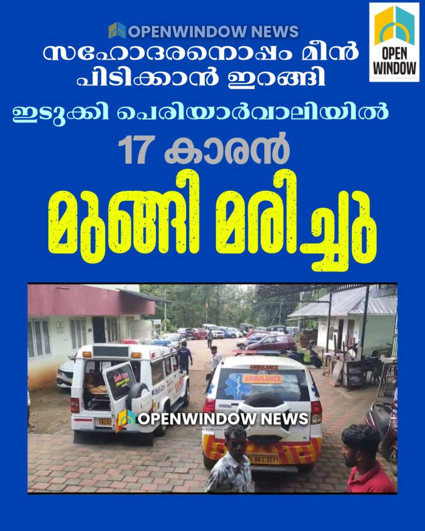 സഹോദരനൊപ്പം മീൻ പിടിക്കാൻ ഇറങ്ങി; ഇടുക്കി പെരിയാർവാലിയിൽ 17 കാരൻ മുങ്ങി മരിച്ചു