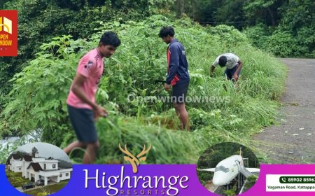 റോഡിൽ അപകട ഭീഷണിയായിരുന്ന കാടുപടലങ്ങൾ നീക്കം ചെയ്ത് രാജഗിരി എസ് എം വൈ എം യൂണിറ്റ് പ്രവർത്തകർ