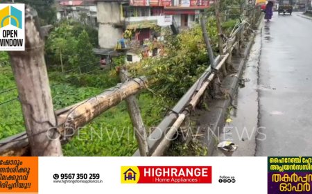നൂറ്റാണ്ടുകൾ പഴക്കമുള്ള വണ്ടി പെരിയാർ പഴയ പാലത്തിലെ കൈവരി തകർന്നത് വഴിയാത്രക്കാർക്കും സ്കൂൾ കുട്ടികൾക്കും ഭിക്ഷണിയാവുന്നു