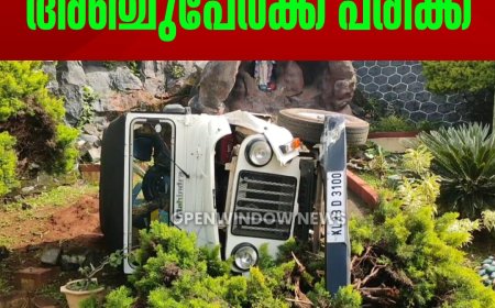 പൈനാവിന് സമീപം ജീപ്പ് മറിഞ്ഞ് അപകടം;  അഞ്ചുപേര്‍ക്ക് പരിക്ക്