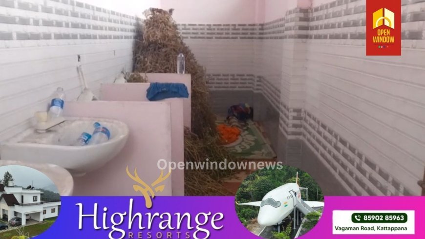 നിർമ്മാണം പാതിവഴി നിലച്ച കട്ടപ്പന നഗരസഭാ വക പുളിയന്മലയിലെ ടോയ്ലറ്റ് കോംപ്ലക്സിനുള്ളിൽ നിന്ന് ഏലത്തിന്റെ ശരങ്ങൾ കണ്ടെത്തി