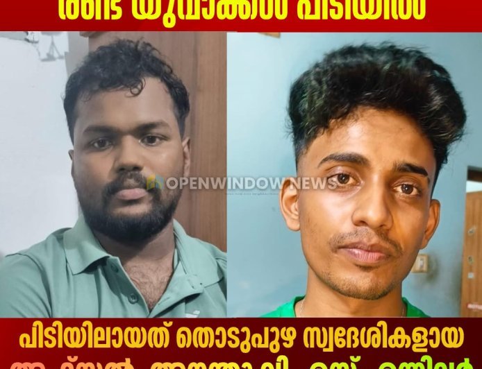 ഇടുക്കിയില്‍ എംഡിഎംഎയും, കഞ്ചാവും കൈവശം വെച്ച രണ്ട് യുവാക്കള്‍ പിടിയില്‍; പിടിയിലായത് തൊടുപുഴ സ്വദേശികളായ അഫ്‌സല്‍, അനന്തു വി എസ് എന്നിവര്‍