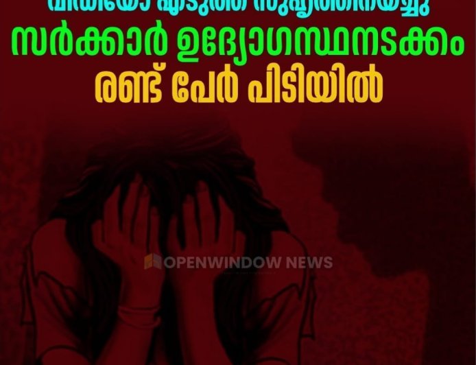 ഇടുക്കി കുട്ടിക്കാനത്ത് കൂട്ട ബലാത്സംഗം; വീഡിയോ എടുത്ത് സുഹൃത്തിനയച്ചു; സർക്കാർ ഉദ്യോഗസ്ഥനടക്കം രണ്ട് പേർ പിടിയിൽ
