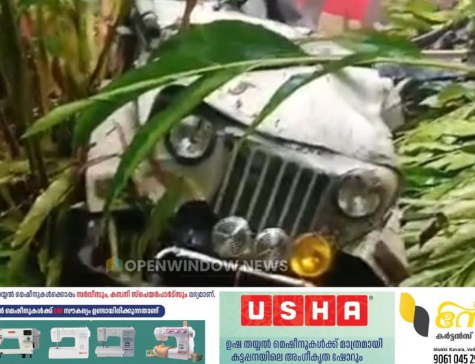 രാജകുമാരിയിൽതൊഴിലാളികളുമായി പോയ ജീപ്പ് നിയന്ത്രണം നഷ്ട്ടപ്പെട്ട്‌ താഴ്ചയിലേക്ക് മറിഞ്ഞു; ഒരാളുടെ നില ഗുരുതരം