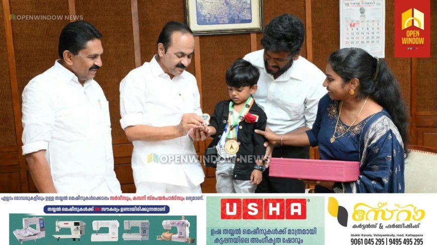 1500 കിലോമീറ്റര്‍ താണ്ടി കുഞ്ഞു ഷെര്‍വിൻ ഇനി ഇന്ത്യൻ ബുക്ക്സ് ഓഫ് റെക്കോഡ്സില്‍